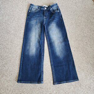 NWT Telepatia Women's Mid-Rise Blowout Angel Wings Embellished Faux Flap Size 13